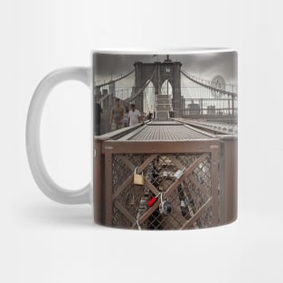 Brooklyn Bridge Manhattan Love Padlock NYC Mug